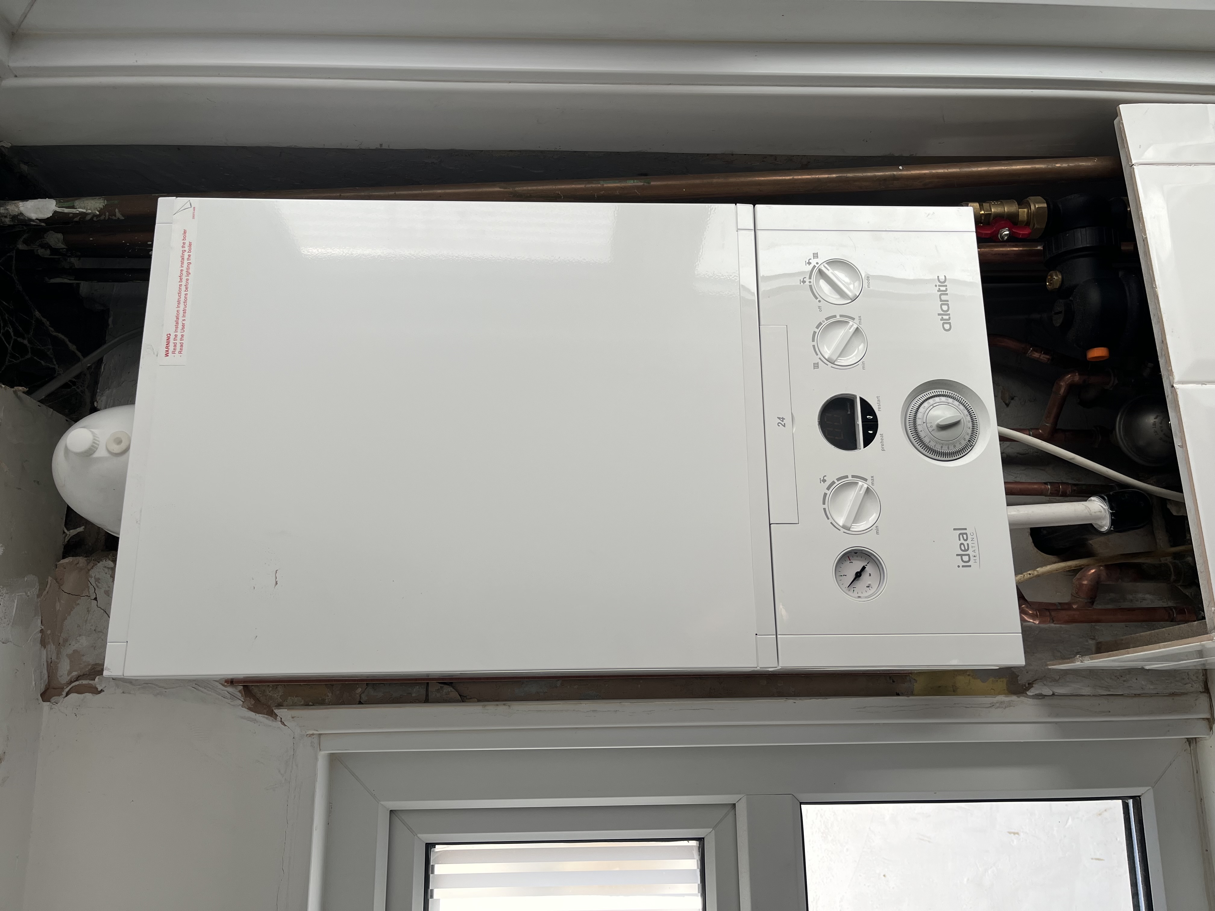 New boiler installation work